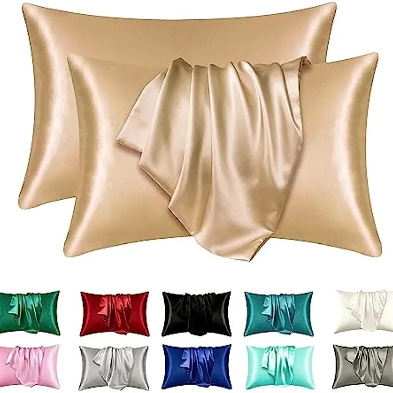 Satin Silk Pillowcase Hair Skin - غطاء وسادة من الساتان الحريري للشعر