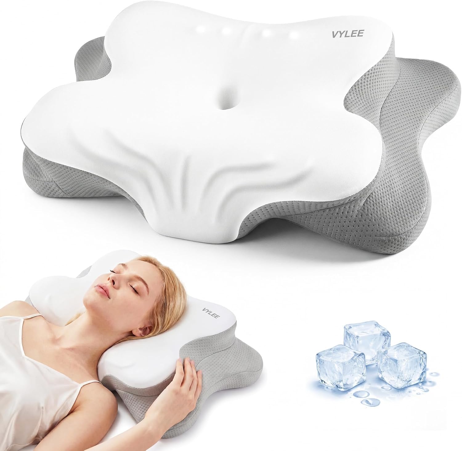 Memory Foam Orthopedic Pillow Neck Pain - وسادة عنق طبية لتخفيف الألم، وسادة