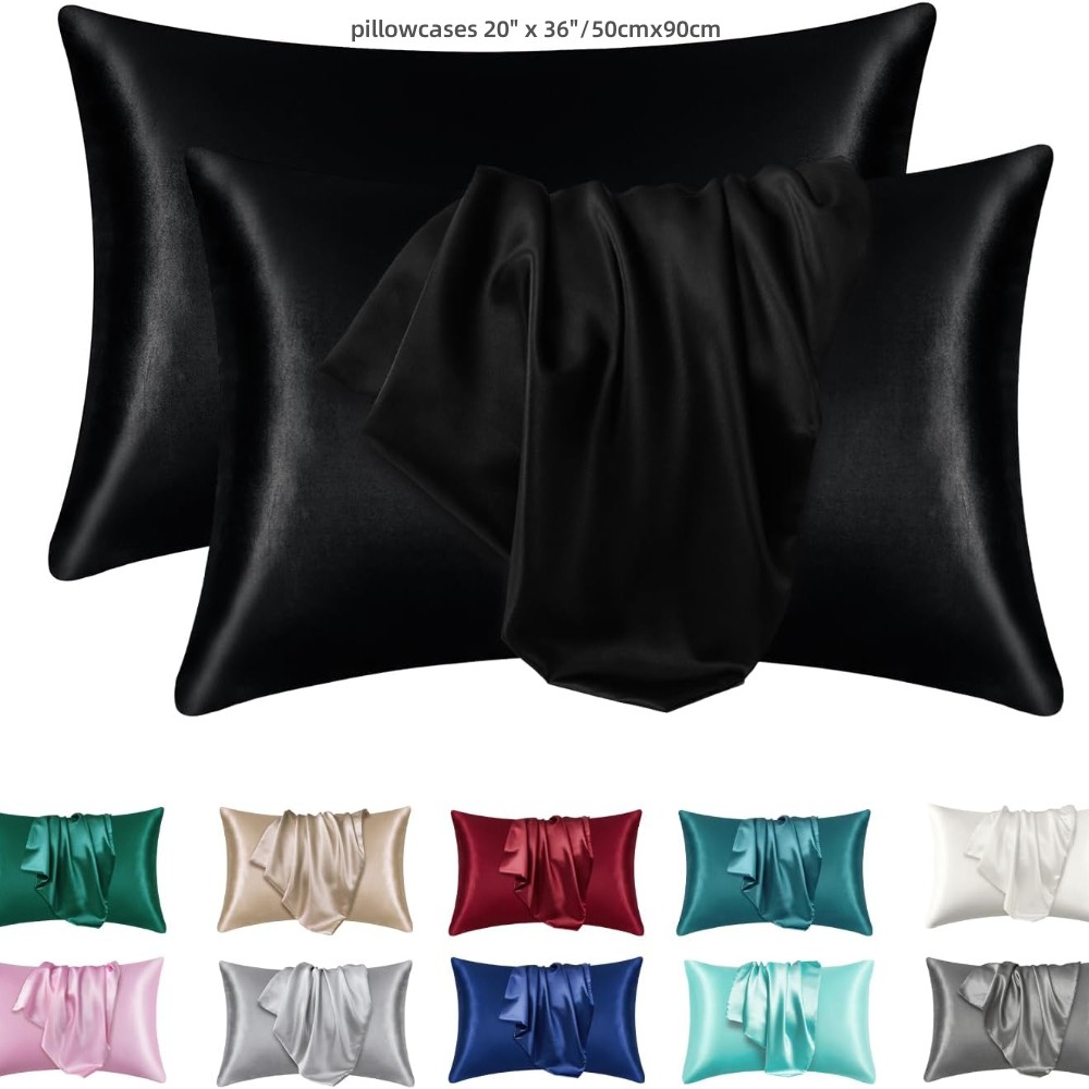 Satin Silk Pillowcase Hair Skin - عبوتان من كيس وسادة الساتان للشعر