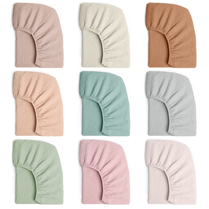 Muslin Cotton Bedspread - ملاءة سرير لحديثي الولادة ، ملاءة