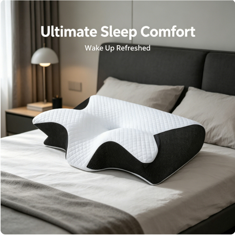 Memory Foam Orthopedic Pillow Neck Pain - وسادة طبية من الفوم المتكيف للرقبة