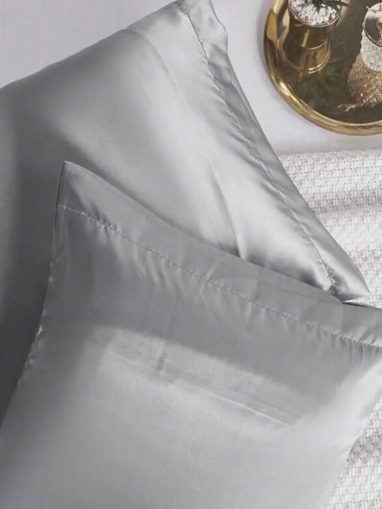 Satin Silk Pillowcase Hair Skin - طقم أغطية وسائد ساتان حرير ،
