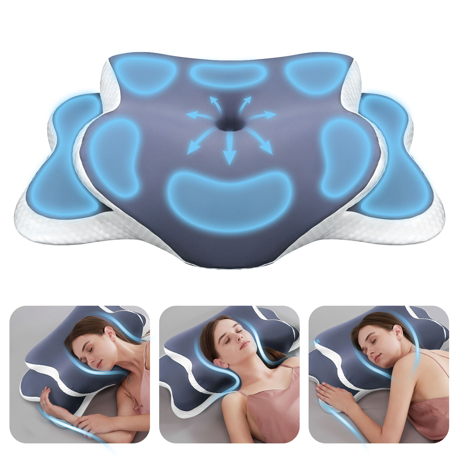 Memory Foam Orthopedic Pillow Neck Pain - وسادة من الفوم الذاكر، وسادة للرقبة