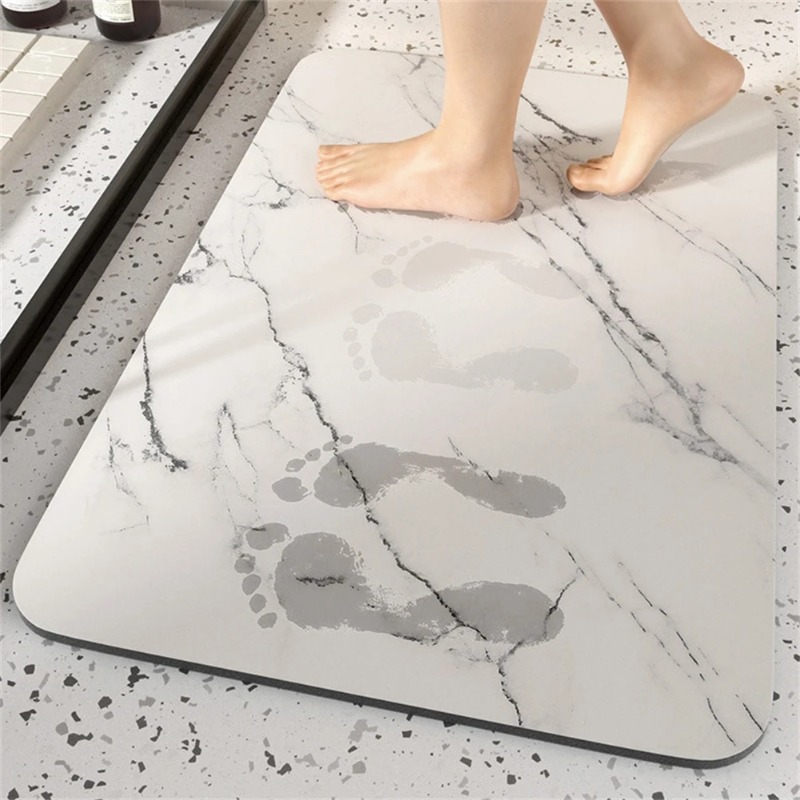 Quick Dry Diatomite Bath Mat - 1 قطعة سجاد الحمام قابل للغسل
