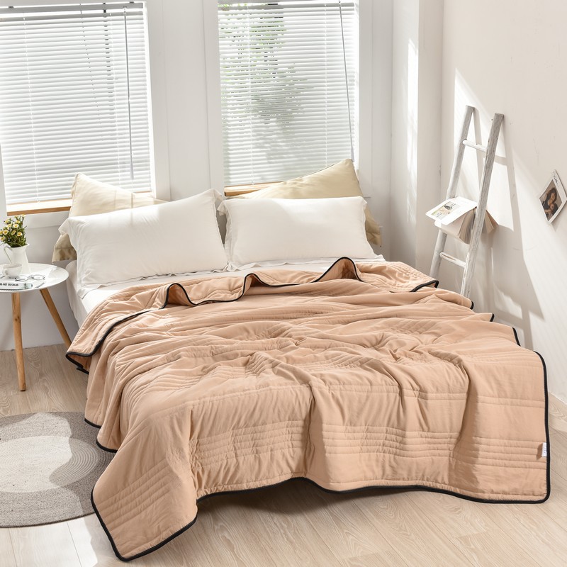 Cooling Blanket Hot Sleepers - بطانية تبريد صيفية بلون واحد، لحاف