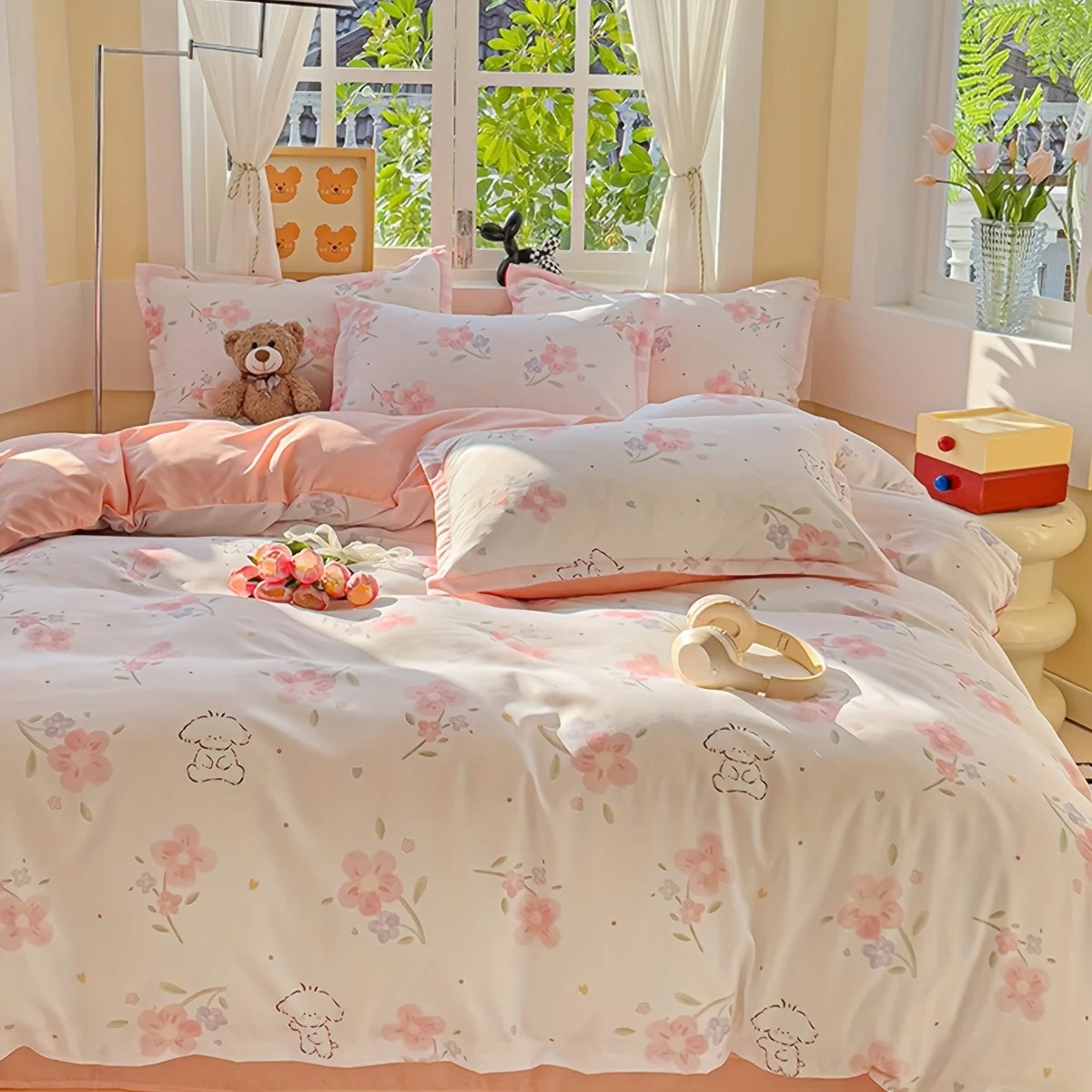 طقم غطاء لحاف مطبوع بنقوش نبات - مراجعة Duvet Cover Sets With Zipper وسعره