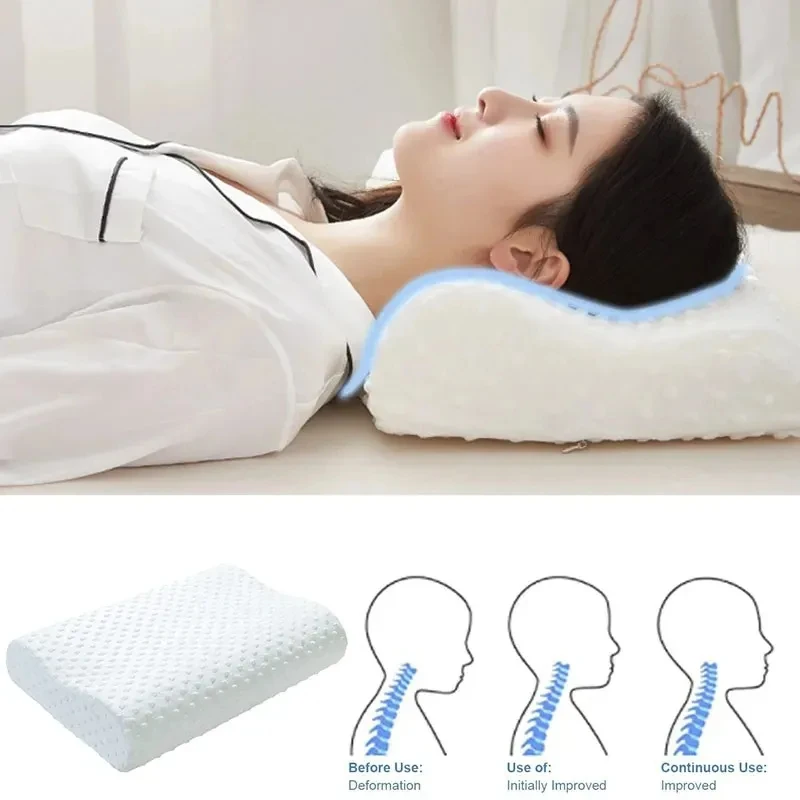 وسادة قطنية الذاكرة للنوم وساد - مراجعة Memory Foam Orthopedic Pillow Neck Pain وسعره