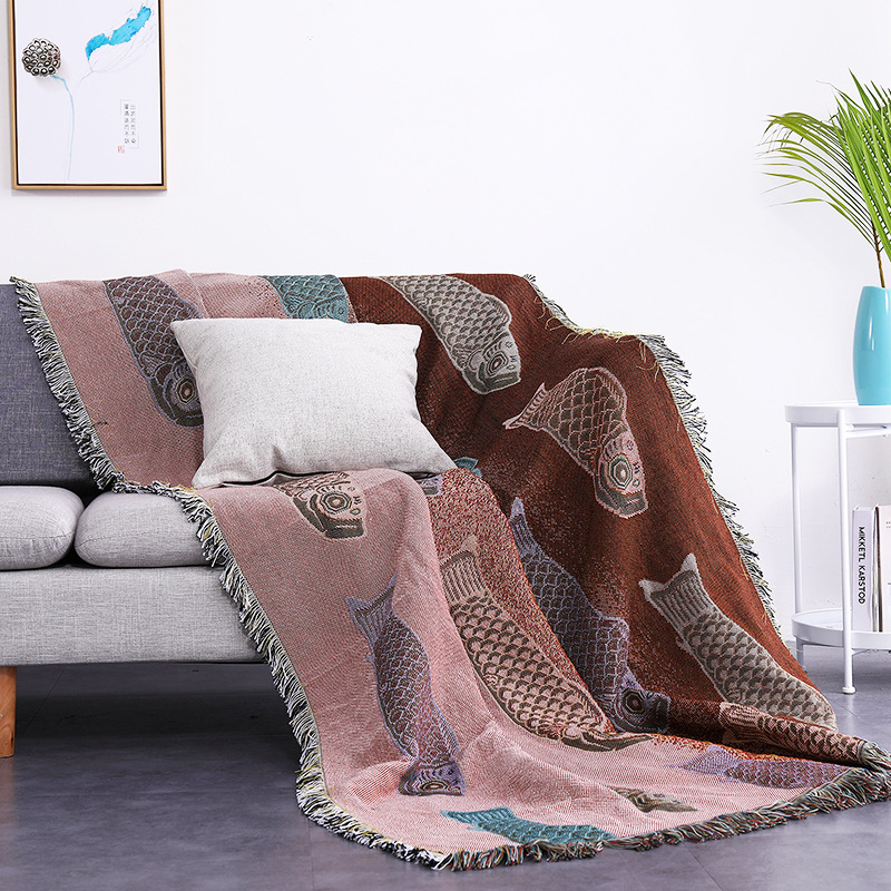 المنسوجات مدينة Ins الحديثة بس - مراجعة Boho Throw Blanket Fringe وسعره