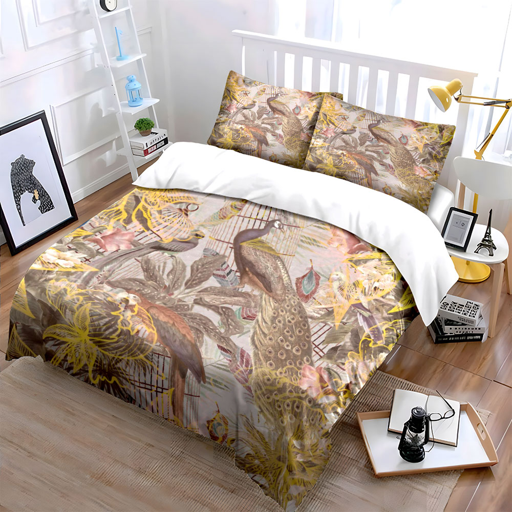 طقم أغطية سرير بتصميم قفص الطا - مراجعة Aesthetic Floral Duvet Cover وسعره