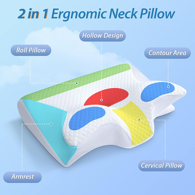 وسادة عنق جديدة من الفوم الذاك - مراجعة Memory Foam Orthopedic Pillow Neck Pain وسعره