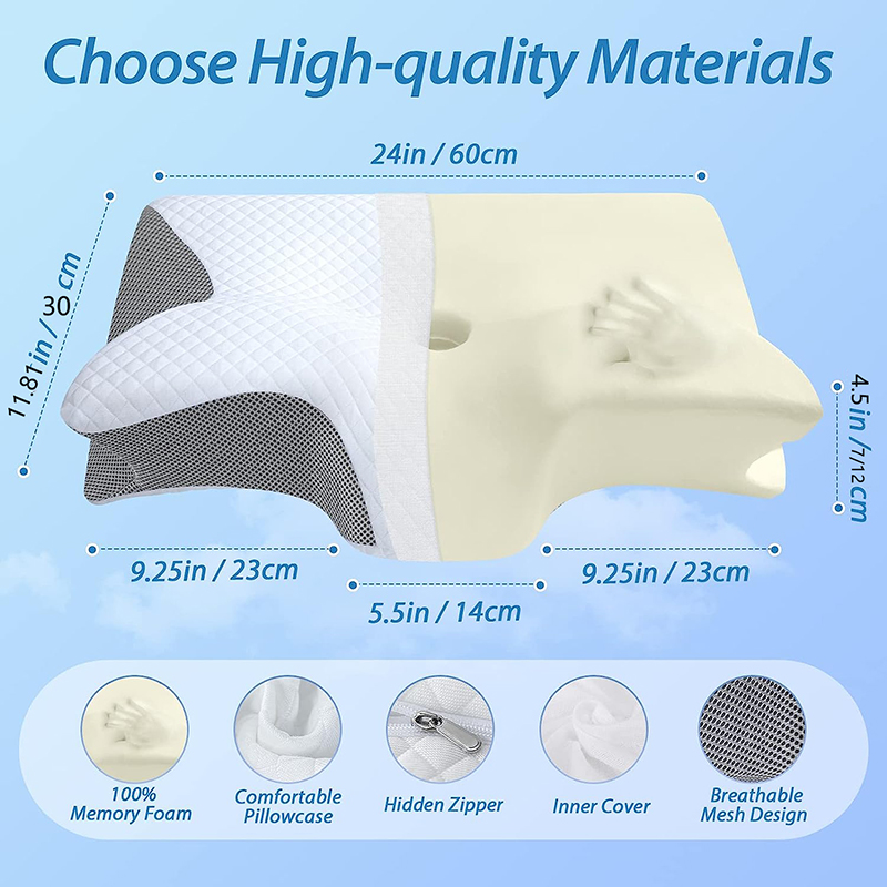 وسادة عنق جديدة من الفوم الذاك - مراجعة Memory Foam Orthopedic Pillow Neck Pain وسعره