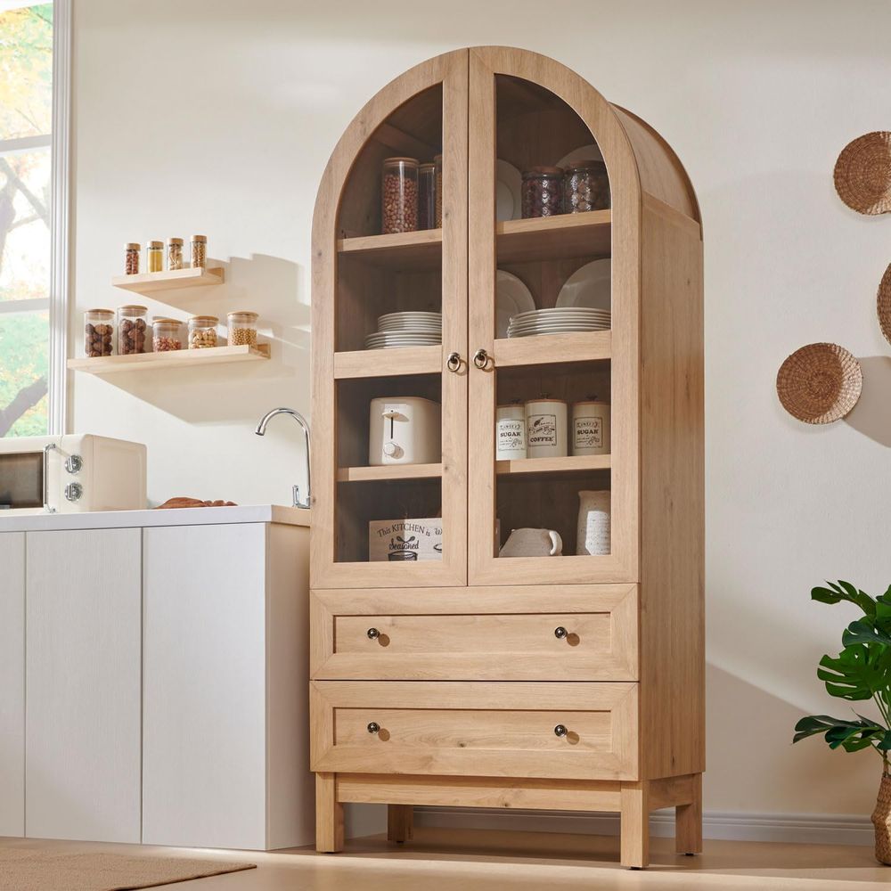خزانة مطبخ مقوسة بارتفاع 71 بو - مراجعة Kitchen وسعره