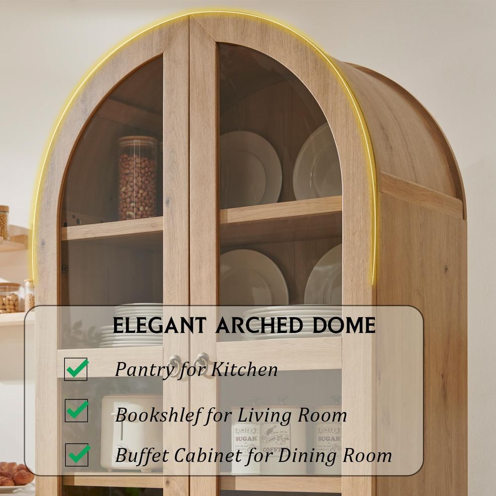 خزانة مطبخ مقوسة بارتفاع 71 بو - مراجعة Kitchen وسعره