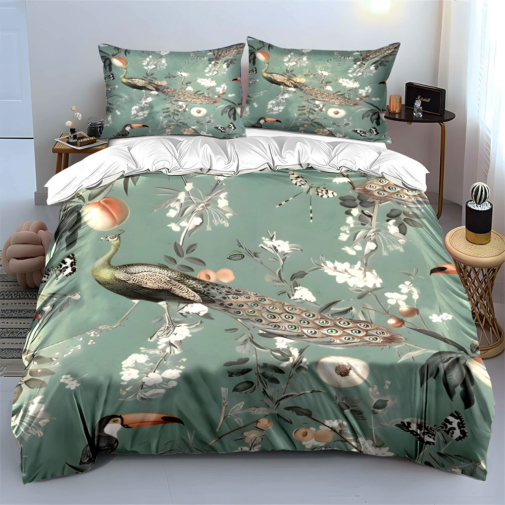 طقم أغطية سرير مكون من 3 قطع ب - مراجعة Aesthetic Floral Duvet Cover وسعره