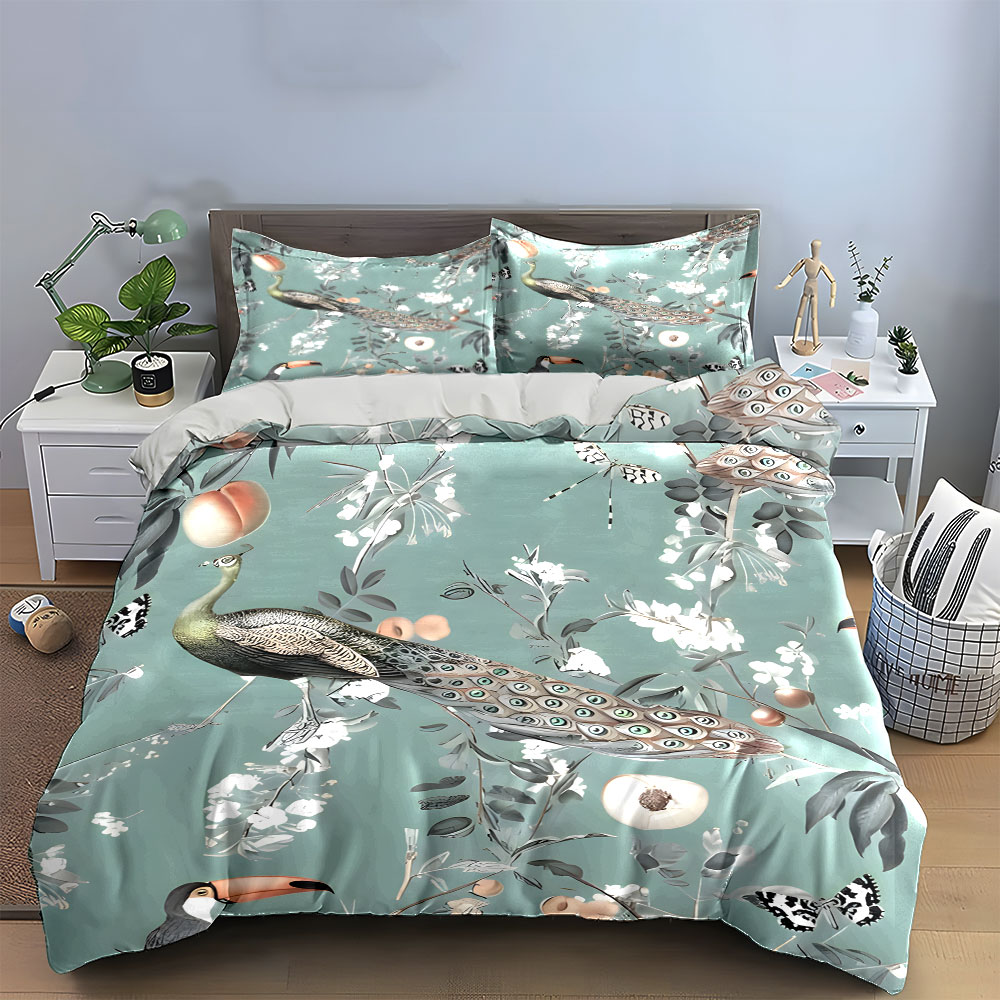 طقم أغطية سرير مكون من 3 قطع ب - مراجعة Aesthetic Floral Duvet Cover وسعره