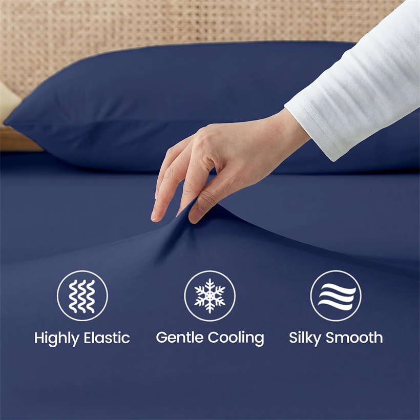 ملاءة سرير مبردة بملمس بارد، ق - مراجعة Fitted Bed Sheets Deep Pocket وسعره