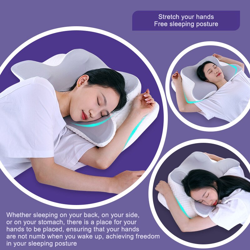الوسائد رغوة الذاكرة فراشة على - مراجعة Memory Foam Orthopedic Pillow Neck Pain وسعره