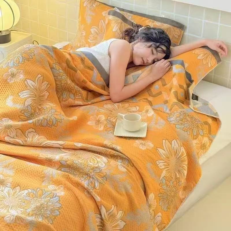 بطانية موسلين من 6 طبقات مقاس  - مراجعة Muslin Cotton Bedspread وسعره