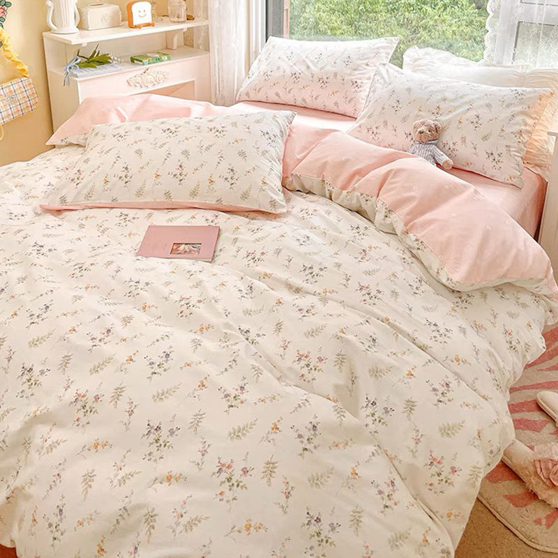 Ins الوردي الزهور الفراش مجموع - مراجعة Aesthetic Floral Duvet Cover وسعره
