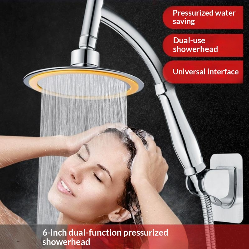رأس دش حمام يدوي كبير بقطر 6 ب - مراجعة High Pressure Shower Head Handheld وسعره