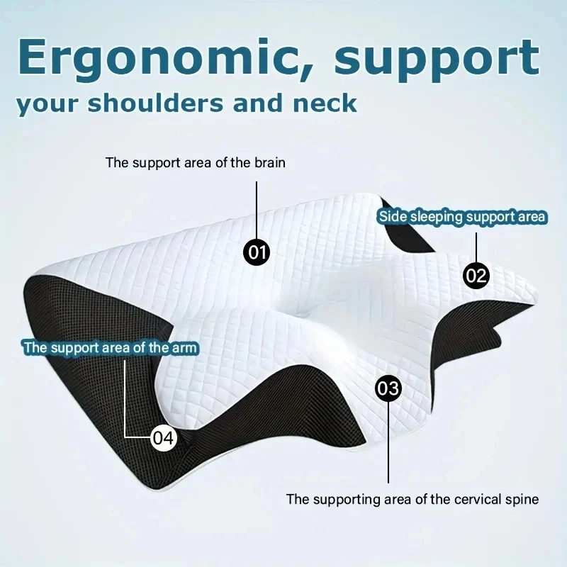 وسادة طبية من الفوم المتكيف لل - مراجعة Memory Foam Orthopedic Pillow Neck Pain وسعره