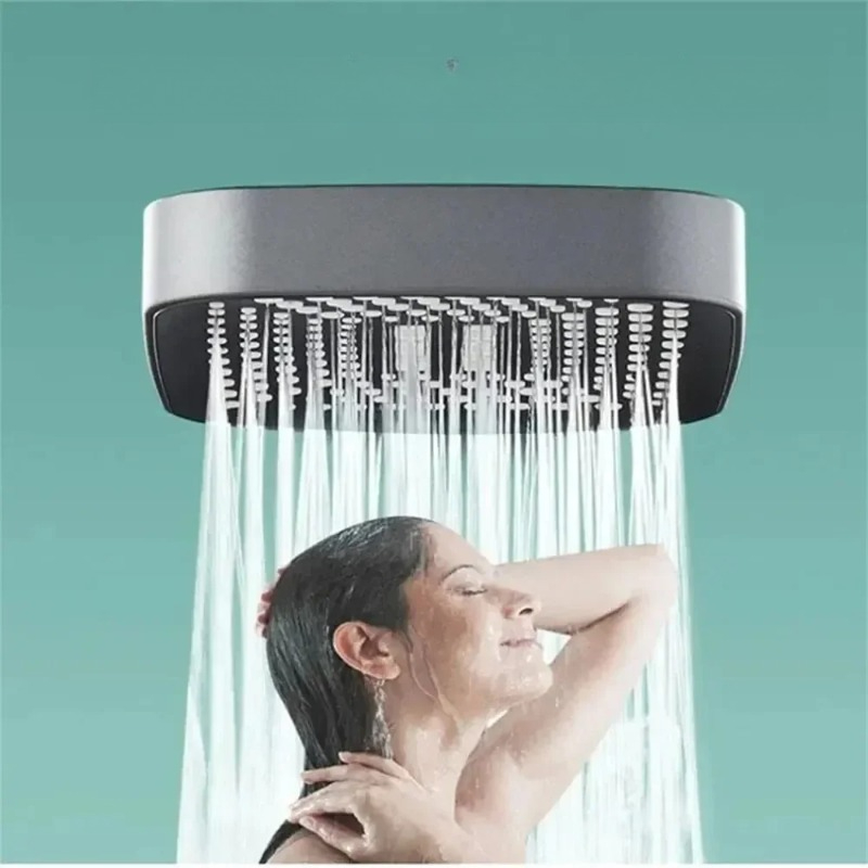 رأس دش يدوي مربع الشكل بثلاثة  - مراجعة High Pressure Shower Head Handheld وسعره