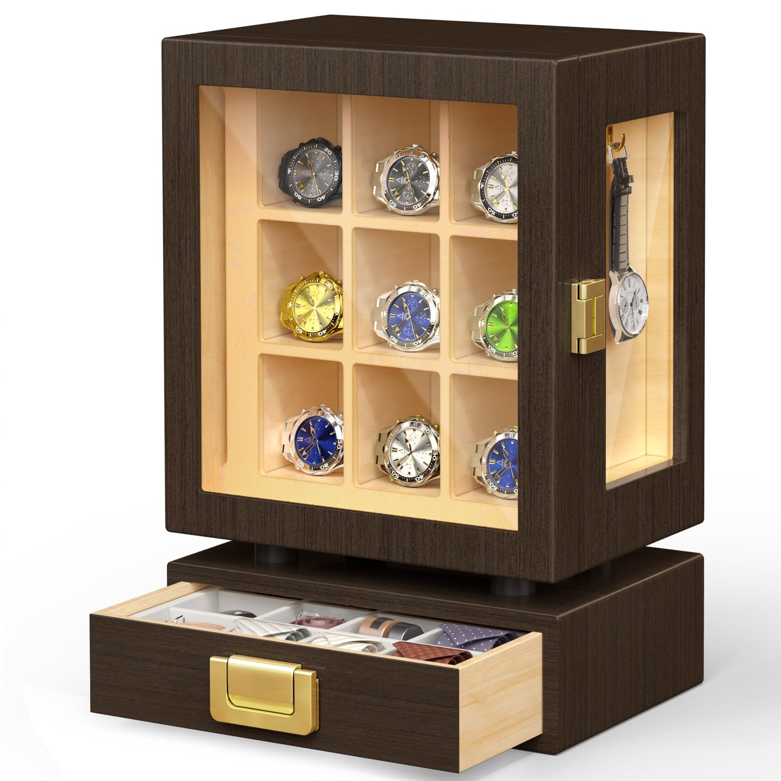 صندوق تخزين ساعات خشبي مستطيل  - مراجعة Storage & Organization وسعره