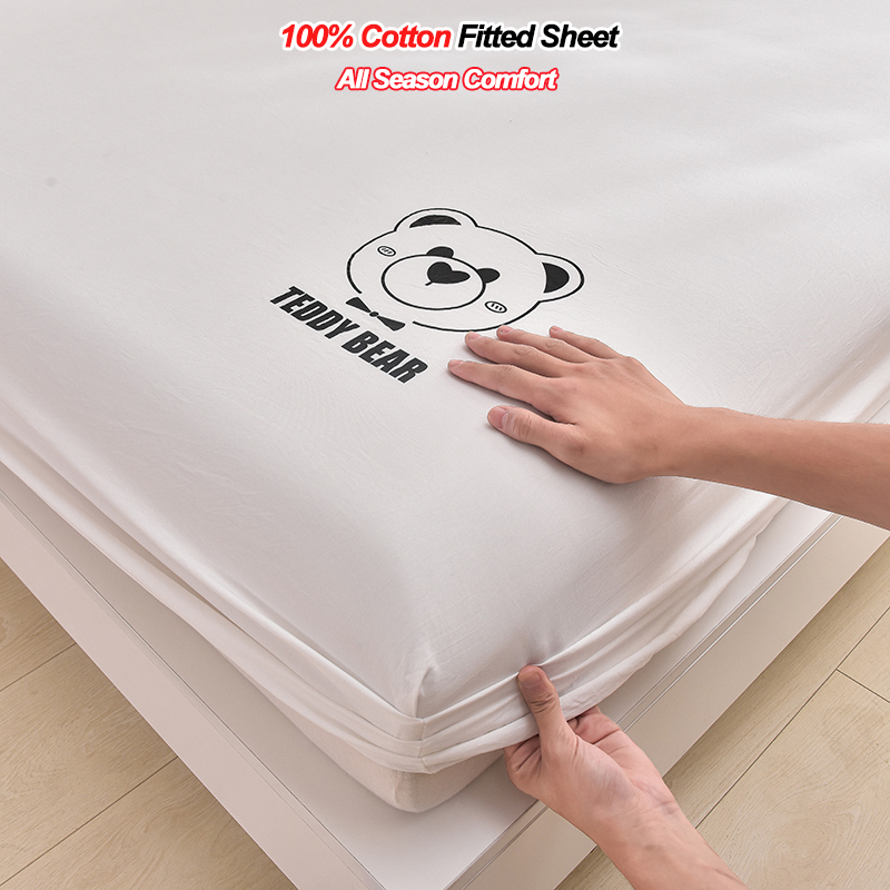 غطاء سرير قطني 100% بجيب عميق  - مراجعة Fitted Bed Sheets Deep Pocket وسعره