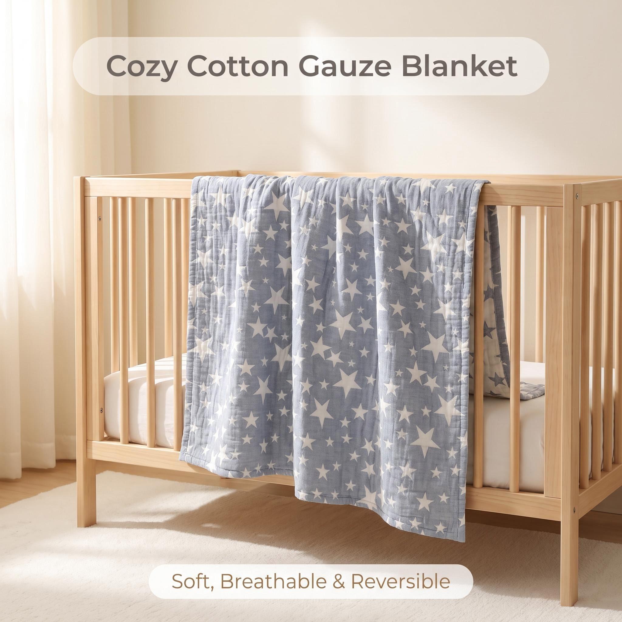 بطانية قطنية ثلاثية الطبقات من - مراجعة Muslin Cotton Bedspread وسعره