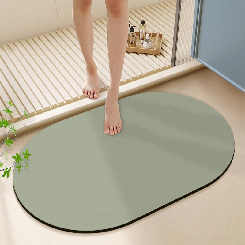 سجادة حمام بيضاوية غير منتظمة  - مراجعة Quick Dry Diatomite Bath Mat وسعره