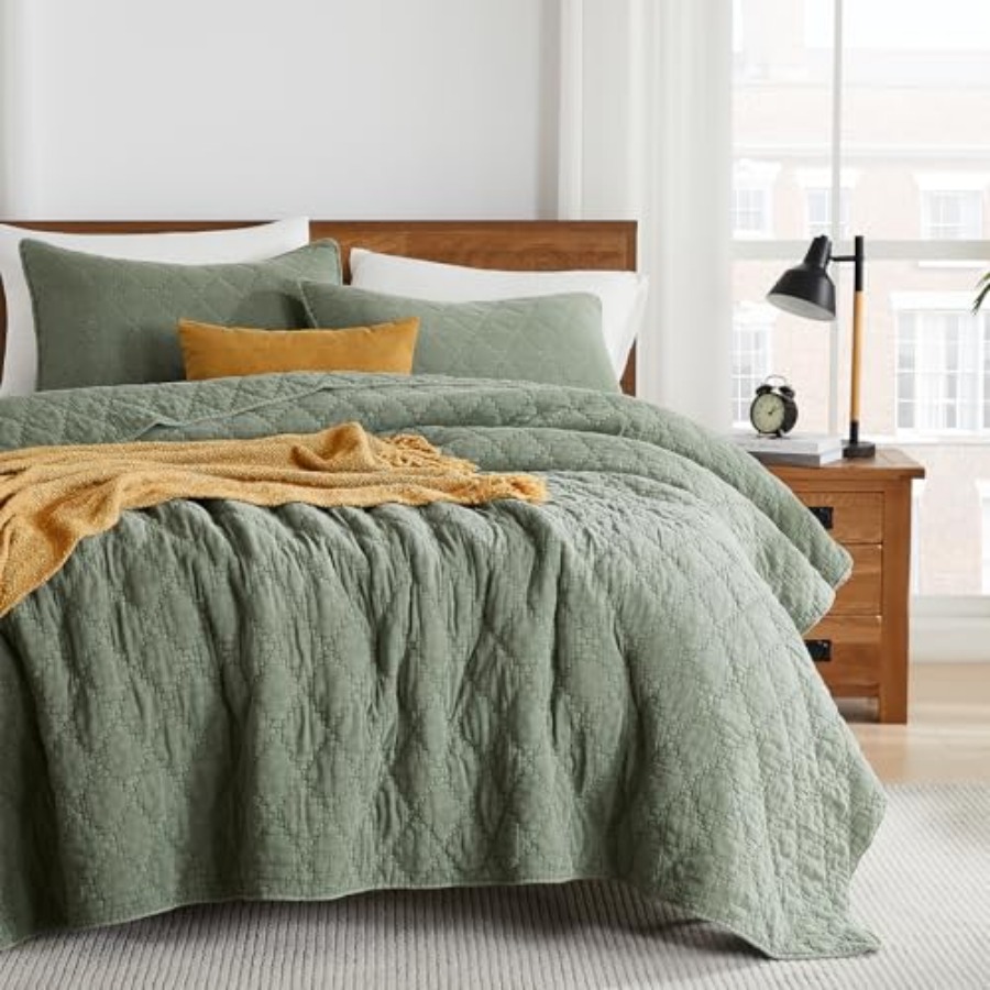 طقم لحاف بمقاسات مختلفة، غطاء  - مراجعة Muslin Cotton Bedspread وسعره