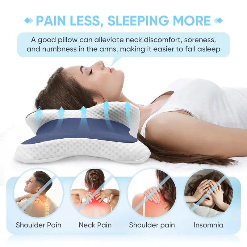 وسادة من الفوم الذاكر، وسادة ل - مراجعة Memory Foam Orthopedic Pillow Neck Pain وسعره