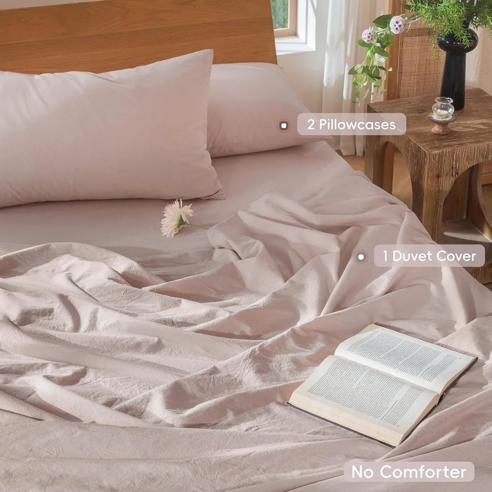 طقم غطاء لحاف 100% قطن مغسول م - مراجعة Duvet Cover Sets With Zipper وسعره