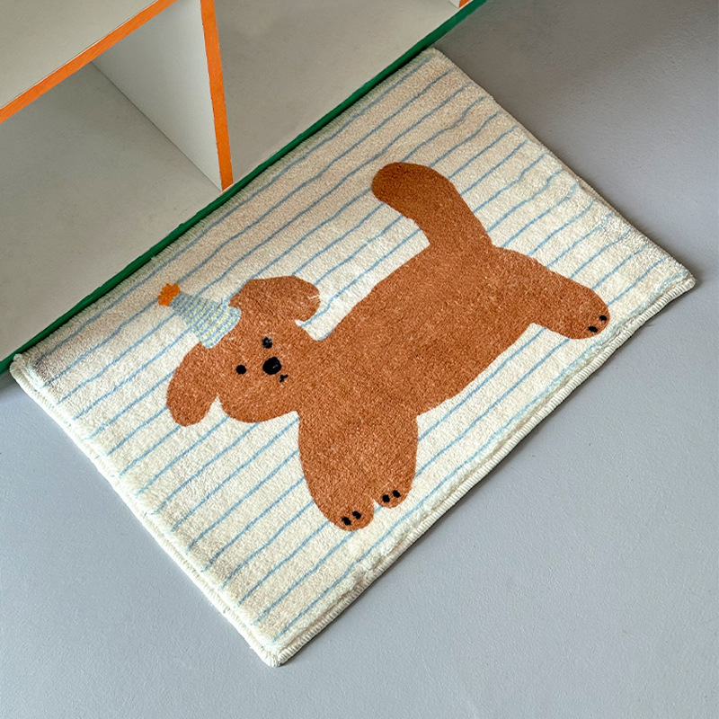 سجادة حمام مطبوعة على شكل كلب  - مراجعة Quick Dry Diatomite Bath Mat وسعره