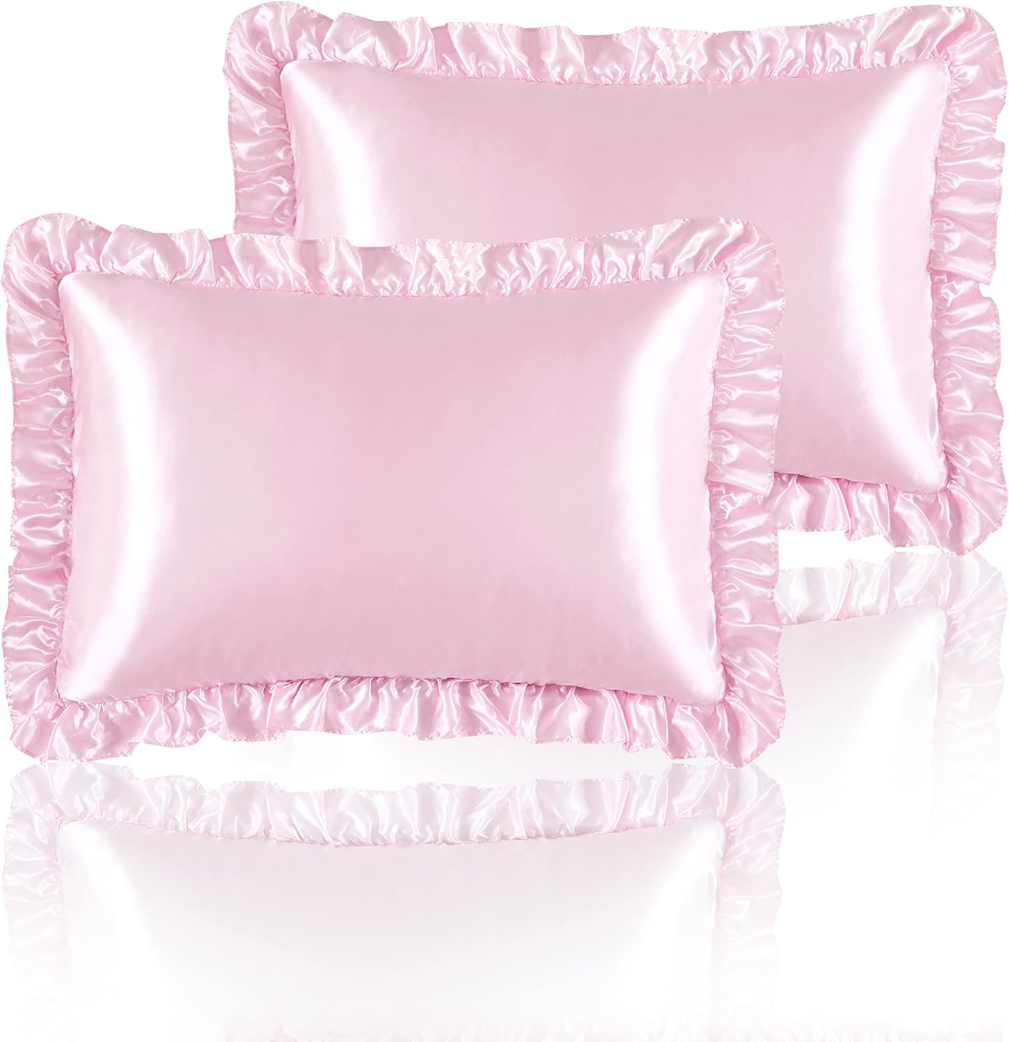 قطعتان من أغطية الوسائد المصنو - مراجعة Satin Silk Pillowcase Hair Skin وسعره