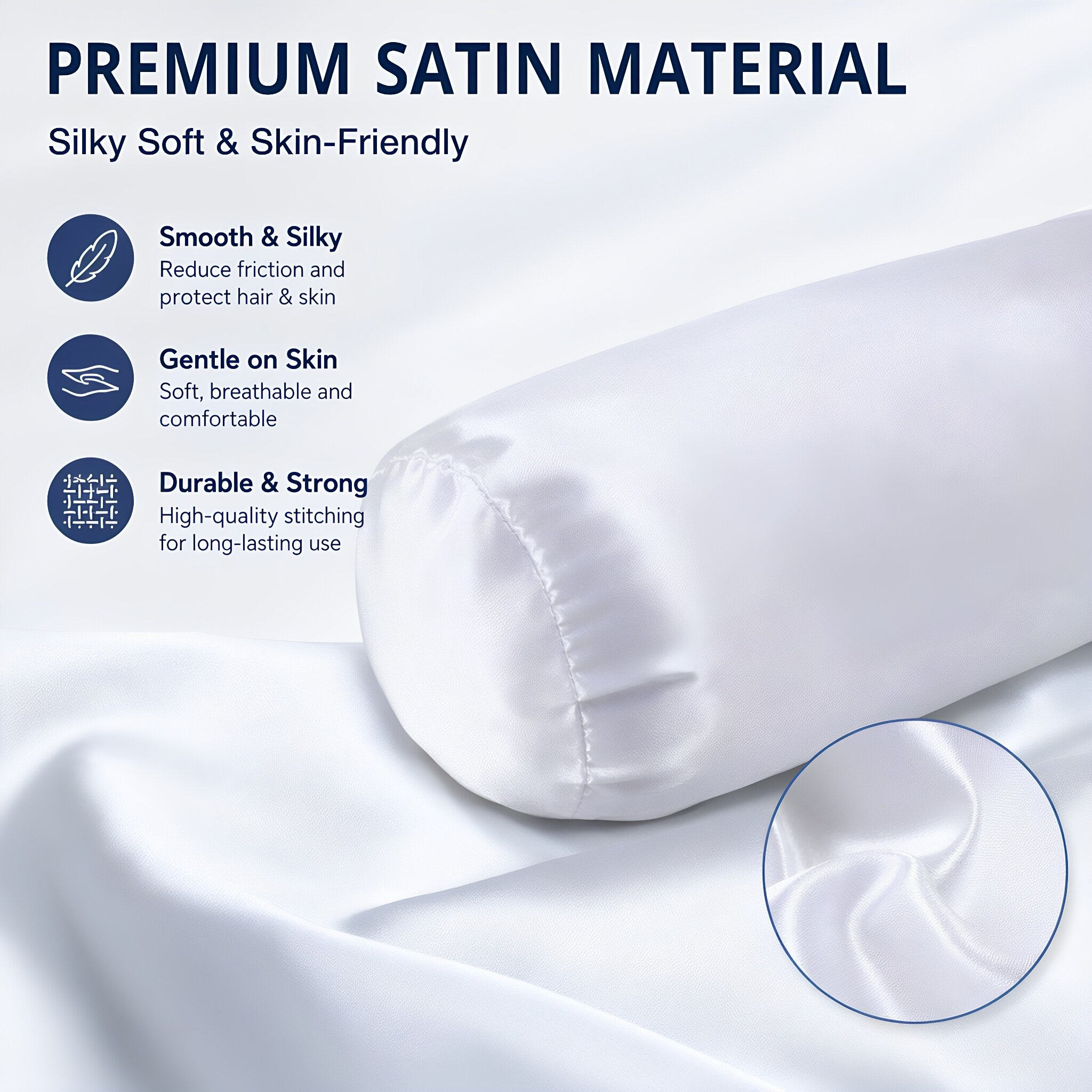 غطاء وسادة رقبة دائري من السات - مراجعة Satin Silk Pillowcase Hair Skin وسعره