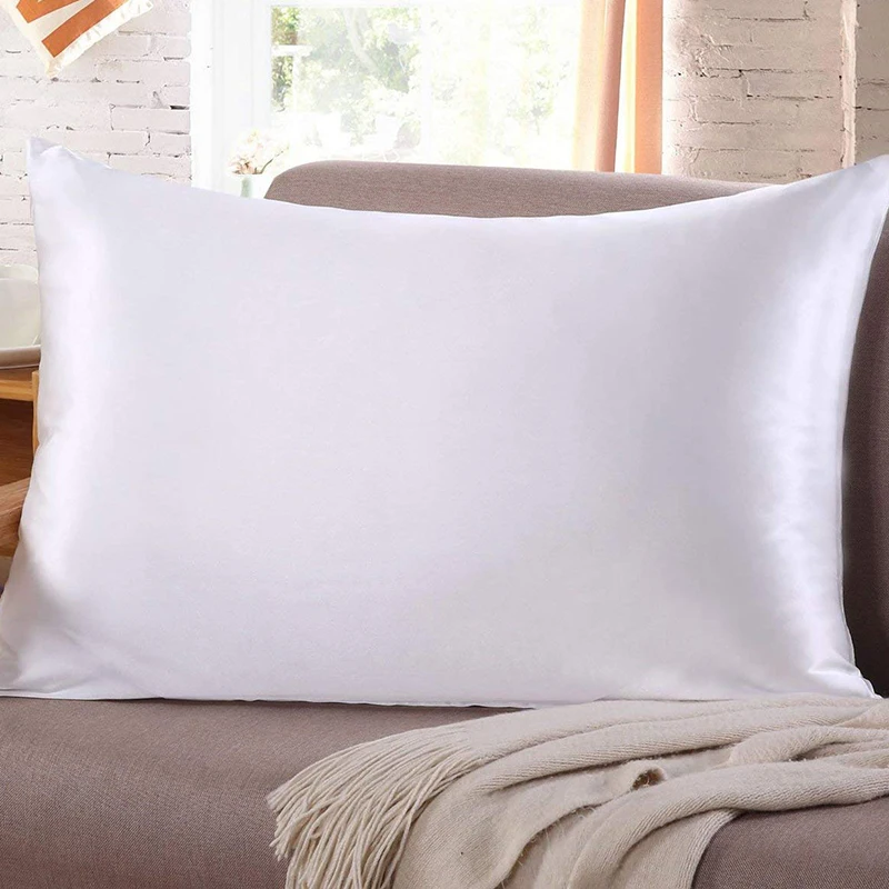 غطاء وسادة جديد من الساتان الح - مراجعة Satin Silk Pillowcase Hair Skin وسعره