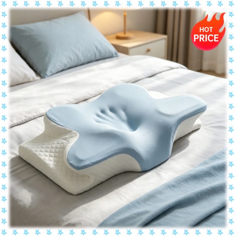 وسادة سرير طبية من الفوم الميم - مراجعة Memory Foam Orthopedic Pillow Neck Pain وسعره