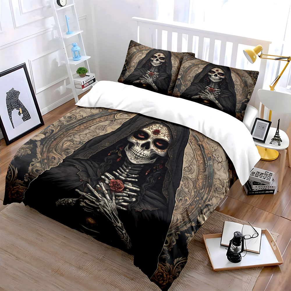 طقم غطاء لحاف بنمط دارك ديث سا - مراجعة Duvet Cover Sets With Zipper وسعره