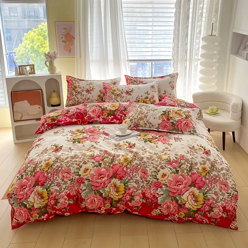 طقم غطاء لحاف زهري مع سحاب للإ - مراجعة Duvet Cover Sets With Zipper وسعره