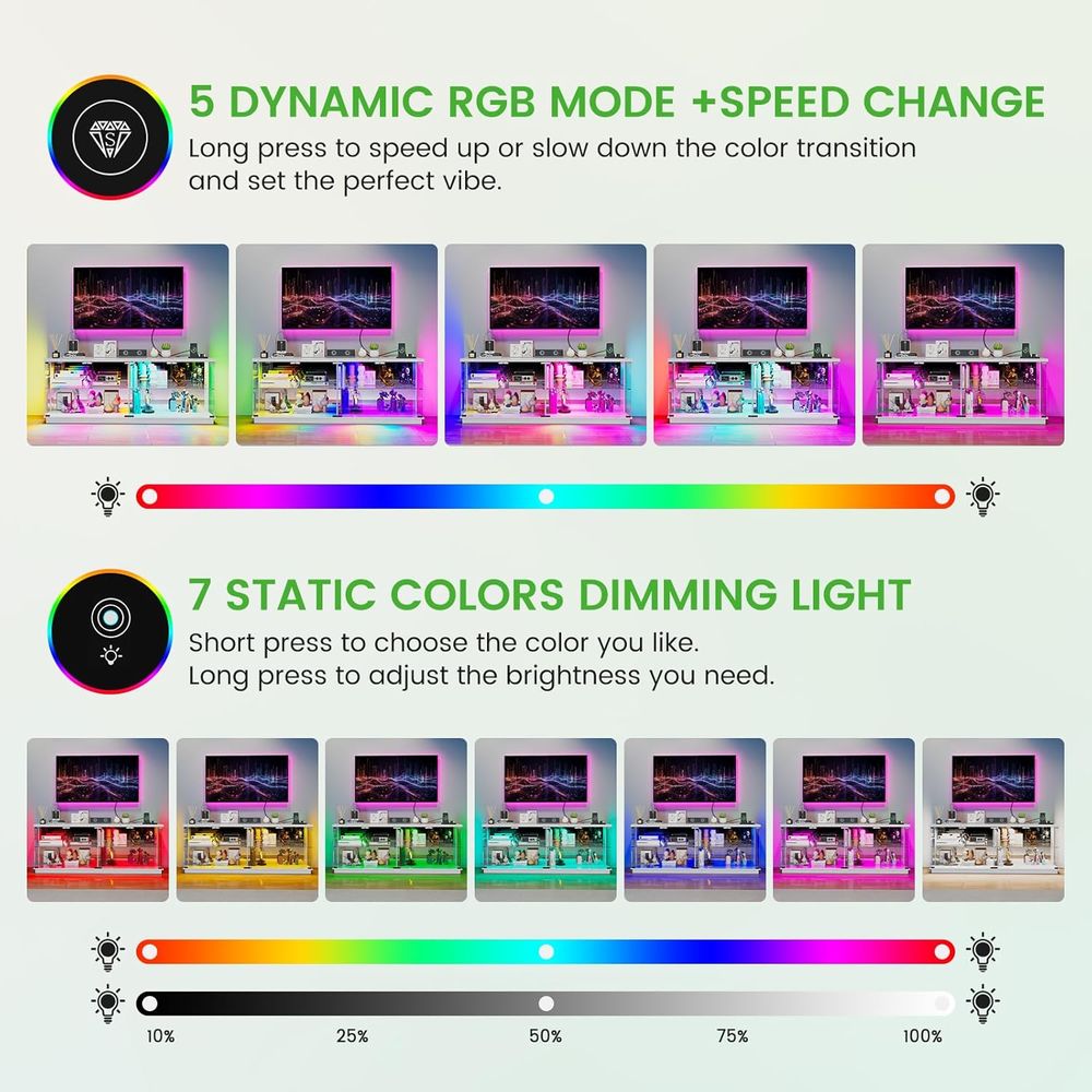 حامل تلفزيون زجاجي 71 بوصة مع  - مراجعة Lighting وسعره