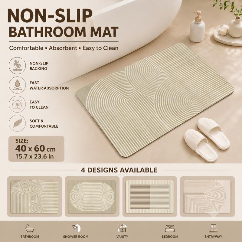 سجادة حمام من الدياتوميت سريعة - مراجعة Quick Dry Diatomite Bath Mat وسعره